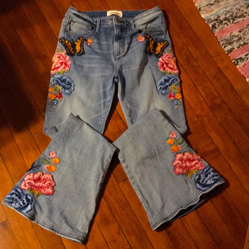 Driftwood Farrah Embroidered Flare Jeans